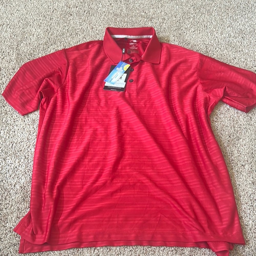 Adidas Red Polo Shirt Vibrant Sporty Style